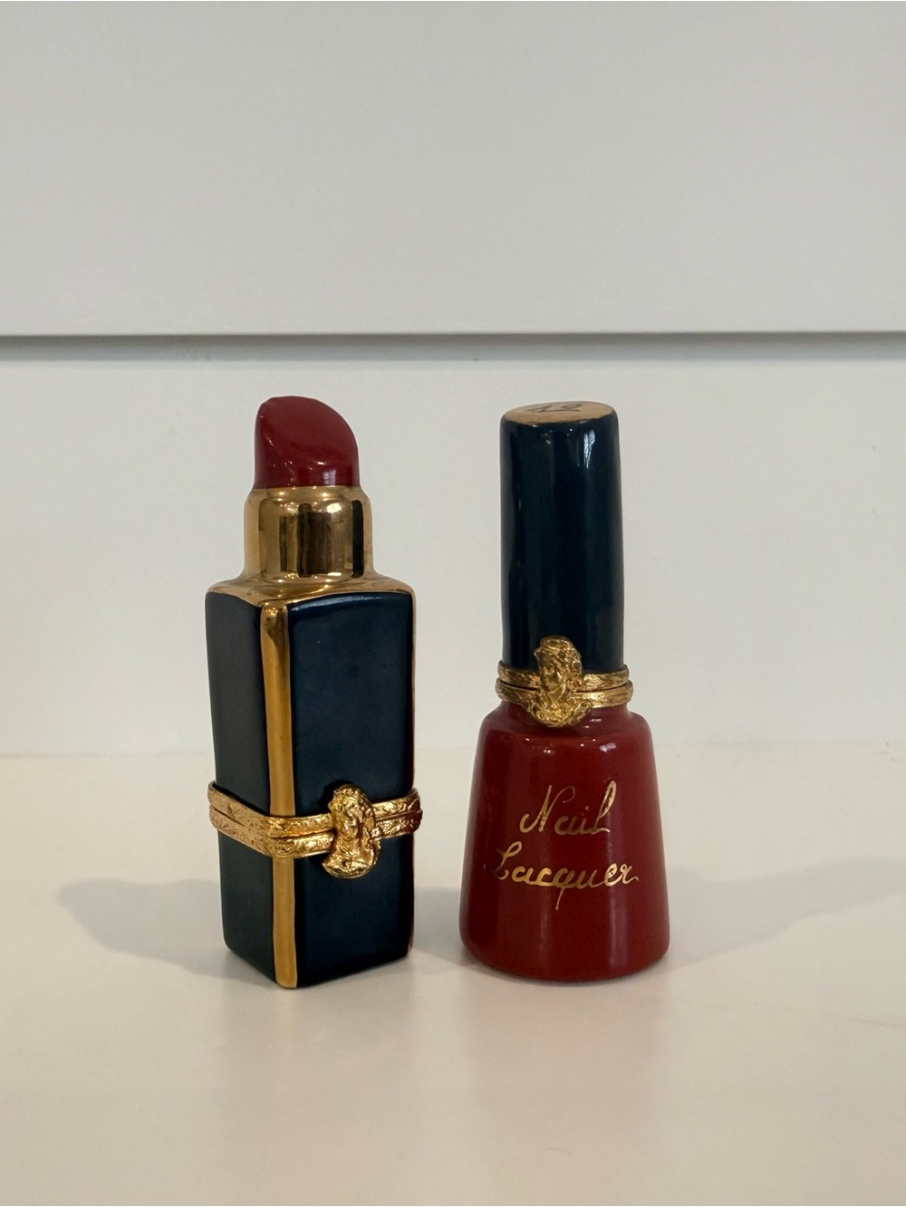 Vintage Limoges Nail Polish and Lipstick